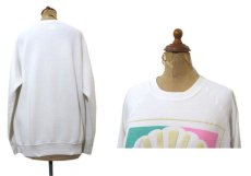 画像2: 1980's FRUIT OF THE ROOM "Cape cod" Crew Neck Sweat Shirts -made in USA-　WHITE　size M (表記 L) (2)