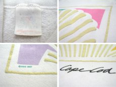 画像4: 1980's FRUIT OF THE ROOM "Cape cod" Crew Neck Sweat Shirts -made in USA-　WHITE　size M (表記 L) (4)