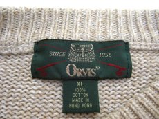 画像4: "ORVIS" Patchwork Design Cotton Knit　BEIGE系　size L - XL (表記 XL) (4)