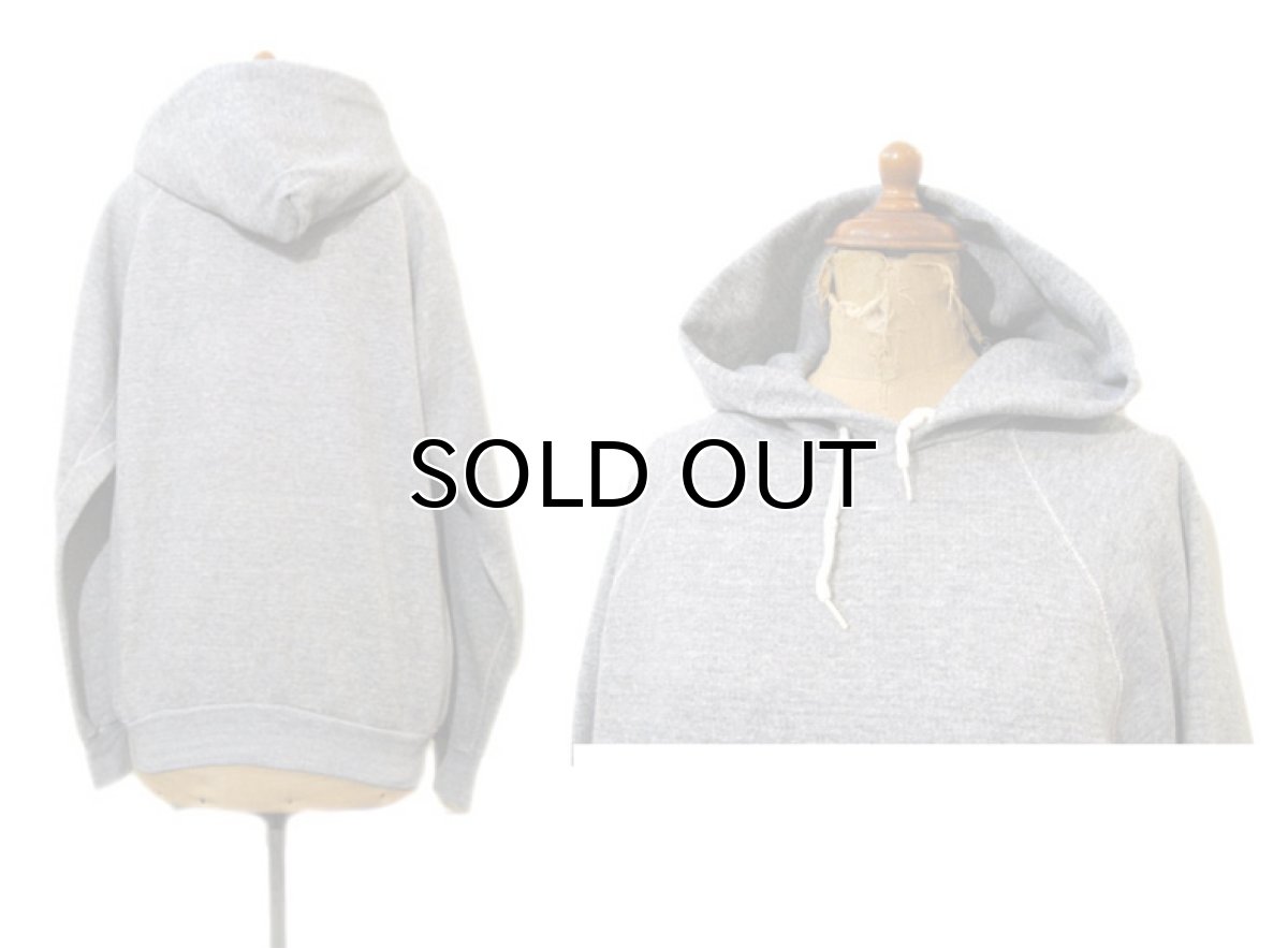 画像2: 1970-80's Unknown Raglan Sleeve Hooded Parka Heather Grey size M (表記 不明) (2)