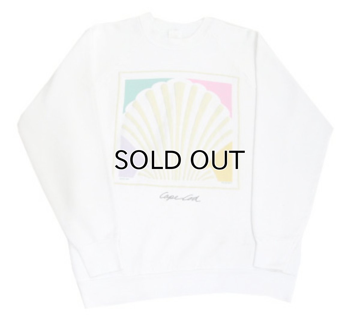 画像3: 1980's FRUIT OF THE ROOM "Cape cod" Crew Neck Sweat Shirts -made in USA- WHITE size M (表記 L) (3)