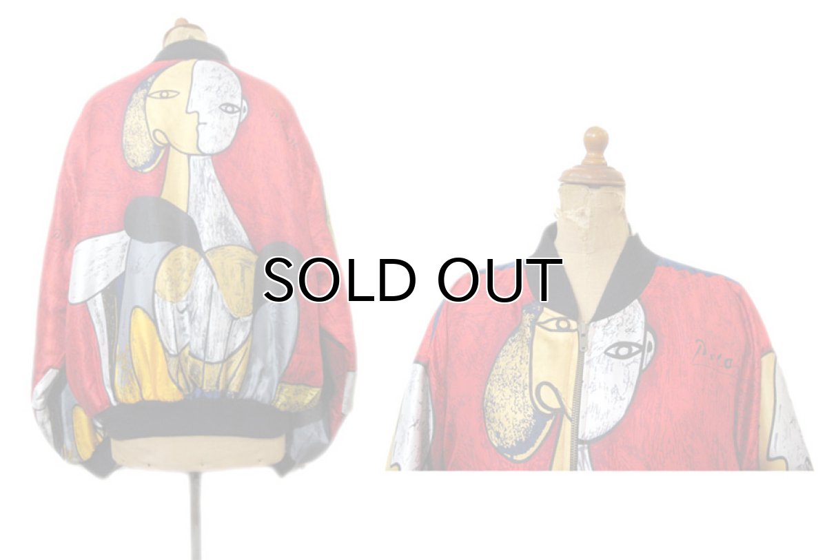 画像3: 1980's "PICASSO" Reversible Design Zip Up Jacket　Red / Black　size L (表記 なし) (3)