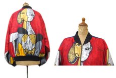 画像3: 1980's "PICASSO" Reversible Design Zip Up Jacket　Red / Black　size L (表記 なし) (3)