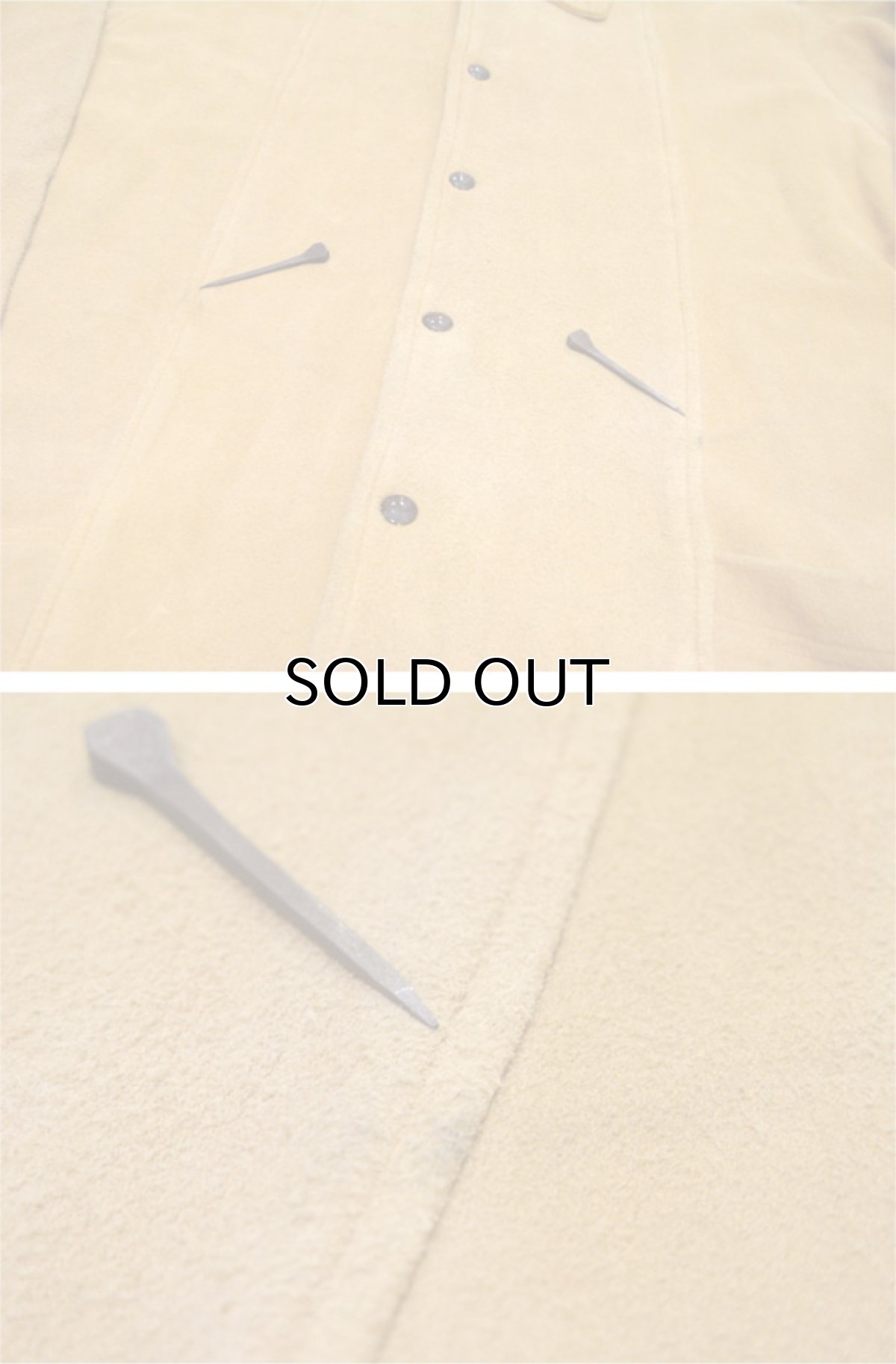 画像6: 1970's~ "Norm Thompson" Suede Leather Jacket　Yellow Beige　size L (表記 L) (6)