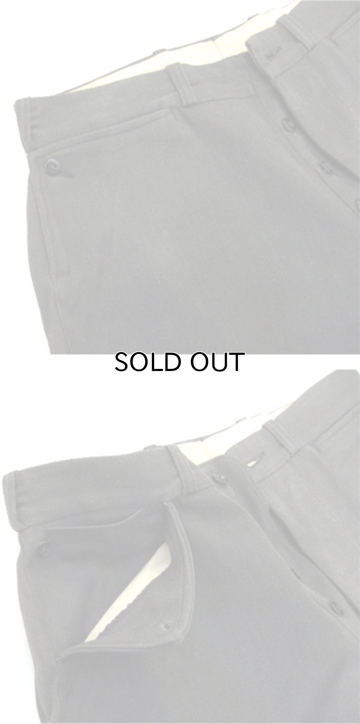 画像4: 1950's "BURLINGTON" Wip Cord Riding Trousers　Charcoal Grey　size w 31 inch (4)