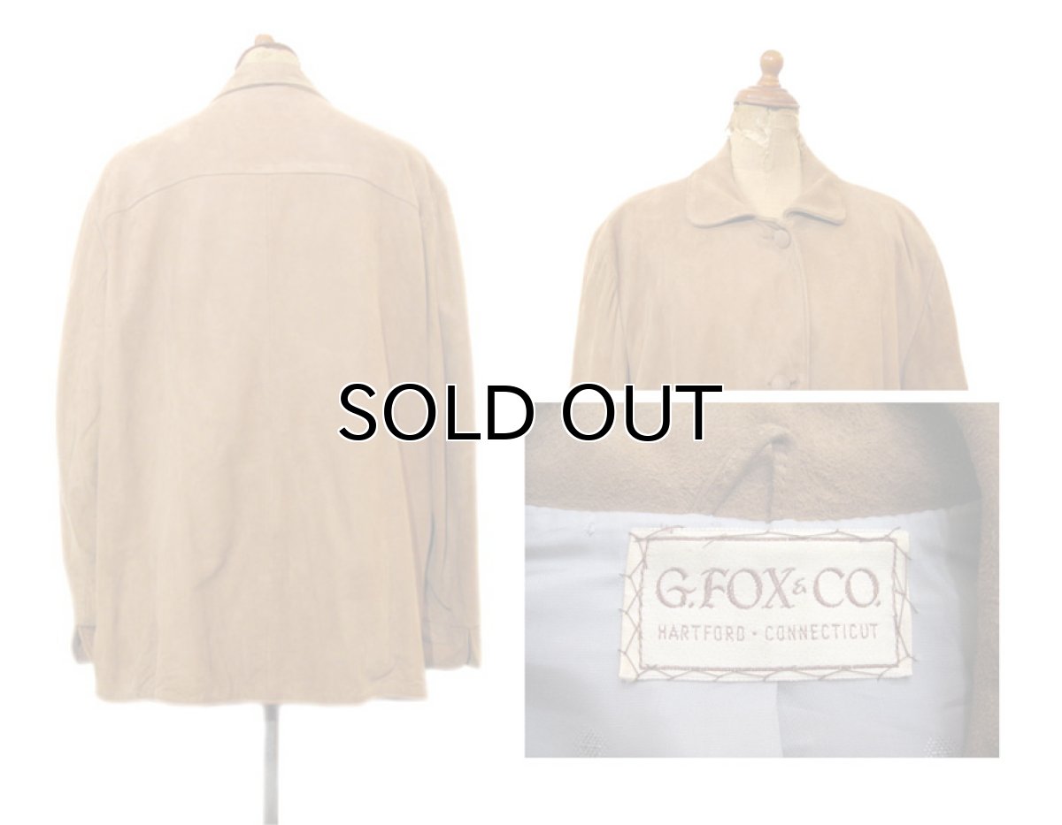 画像2: 1950's~ "G.FOX & Co." Suede Leather Jacket　BEIGE　size M (表記 不明) (2)