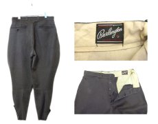 画像2: 1950's "BURLINGTON" Wip Cord Riding Trousers　Charcoal Grey　size w 31 inch (2)