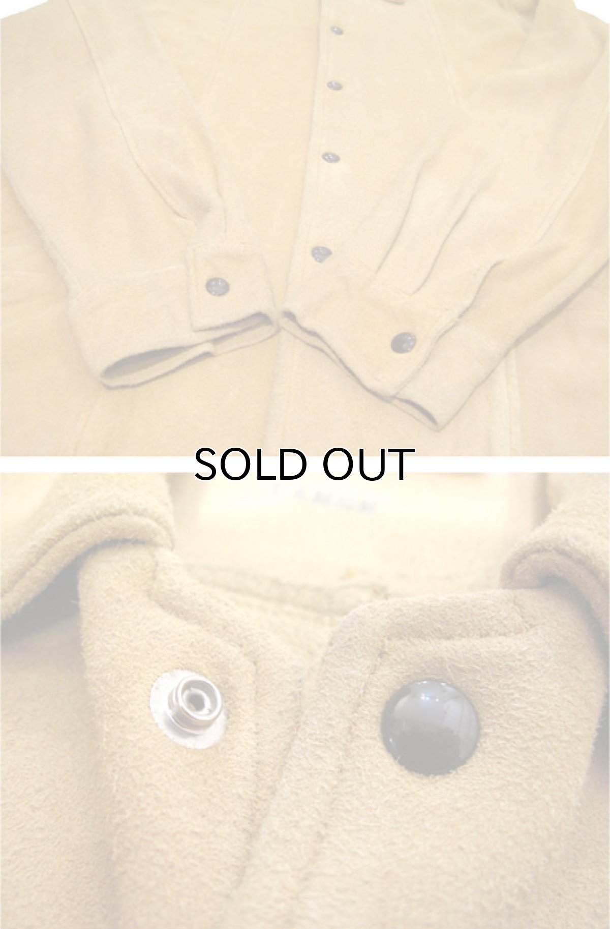 画像3: 1970's~ "Norm Thompson" Suede Leather Jacket　Yellow Beige　size L (表記 L) (3)