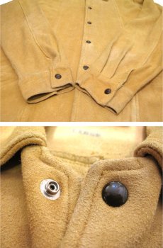 画像3: 1970's~ "Norm Thompson" Suede Leather Jacket　Yellow Beige　size L (表記 L) (3)