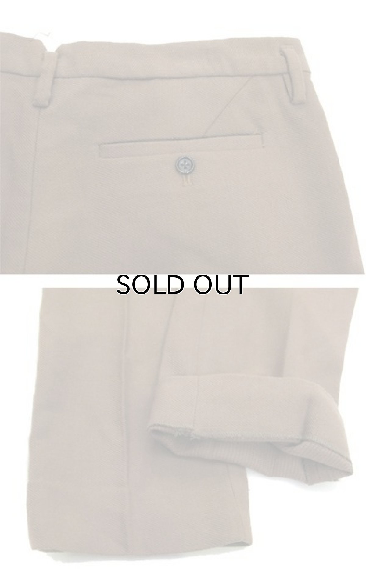 画像5: MARC BY MARC JACOBS Cotton / Wool Tuck Trousers　Olive Beige　size w 34 inch (表記 32 x 34) (5)