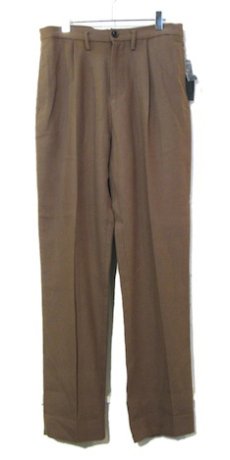 画像1: MARC BY MARC JACOBS Cotton / Wool Tuck Trousers　Olive Beige　size w 34 inch (表記 32 x 34) (1)