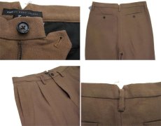 画像4: MARC BY MARC JACOBS Cotton / Wool Tuck Trousers　Olive Beige　size w 34 inch (表記 32 x 34) (4)