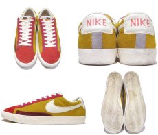 画像2: NIKE "BLAZER" Low-Cut Sneaker　PINK / Mustard / White　size 9.5 (27.5 cm) (2)