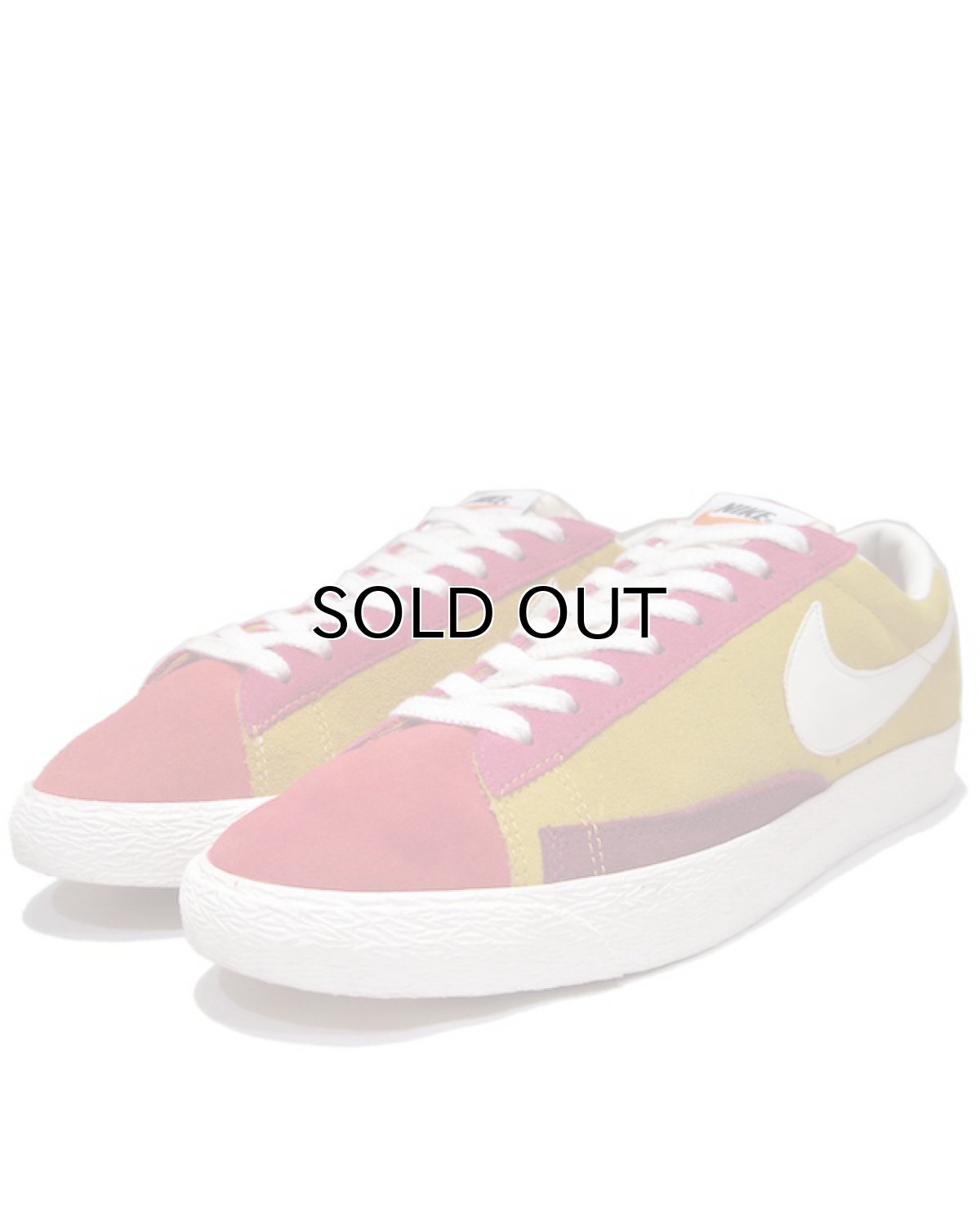 画像1: NIKE "BLAZER" Low-Cut Sneaker　PINK / Mustard / White　size 9.5 (27.5 cm) (1)