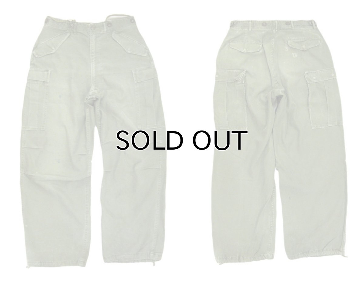 画像3: 1950's US Military "M-1951" Field Pants OLIVE   size ~ w 32.5 inch (3)