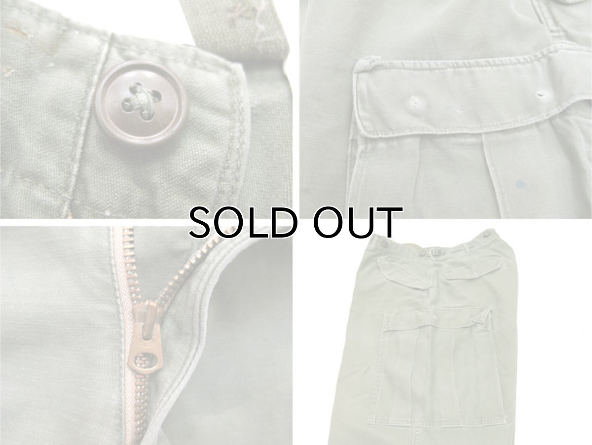 画像6: 1950's US Military "M-1951" Field Pants OLIVE   size ~ w 32.5 inch (6)