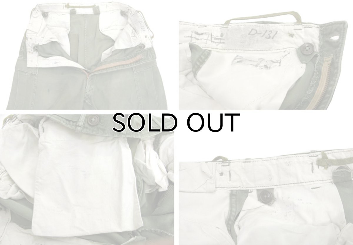 画像5: 1950's US Military "M-1951" Field Pants OLIVE   size ~ w 32.5 inch (5)