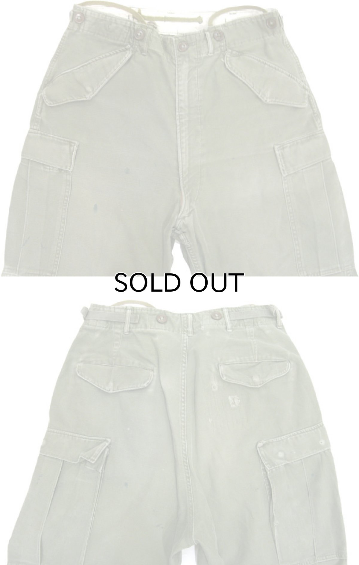 画像4: 1950's US Military "M-1951" Field Pants OLIVE   size ~ w 32.5 inch (4)