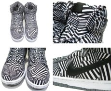 画像3: NIKE "DUNK Hi-Cut" Basketball Shoes　color : ZEBRA　size 9 (3)