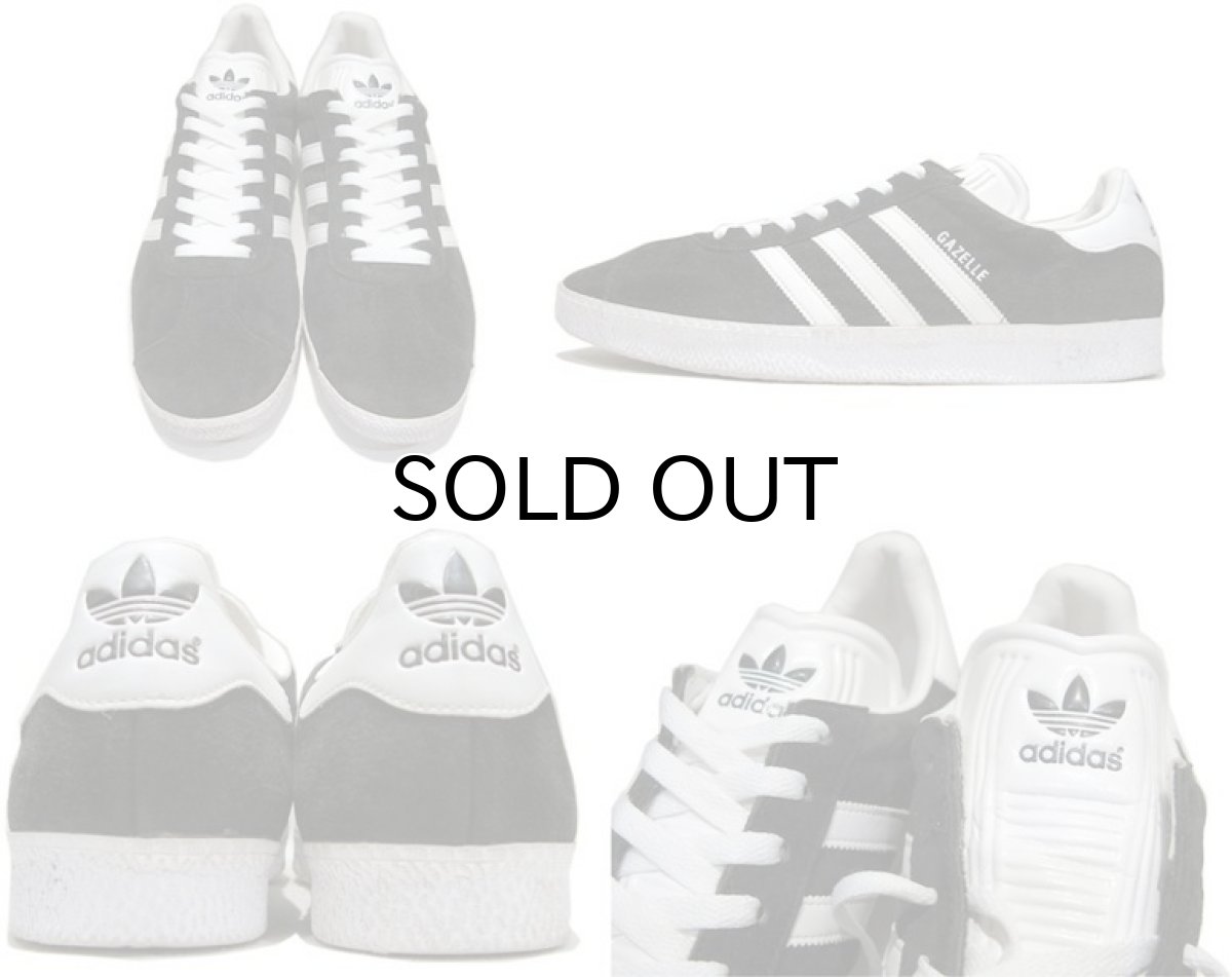 画像2: adidas "GAZELLE" Low-Cut Suede Sneaker Black / White size 13 (31 cm) (2)