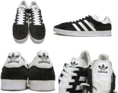 画像2: adidas "GAZELLE" Low-Cut Suede Sneaker　Black / White　size 13 (31 cm) (2)