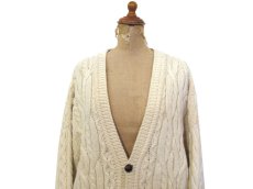 画像2: "L.L.Bean" Big Size Fisherman's Cardigan　NATURAL　size XL ~ 位 (表記 無し) (2)