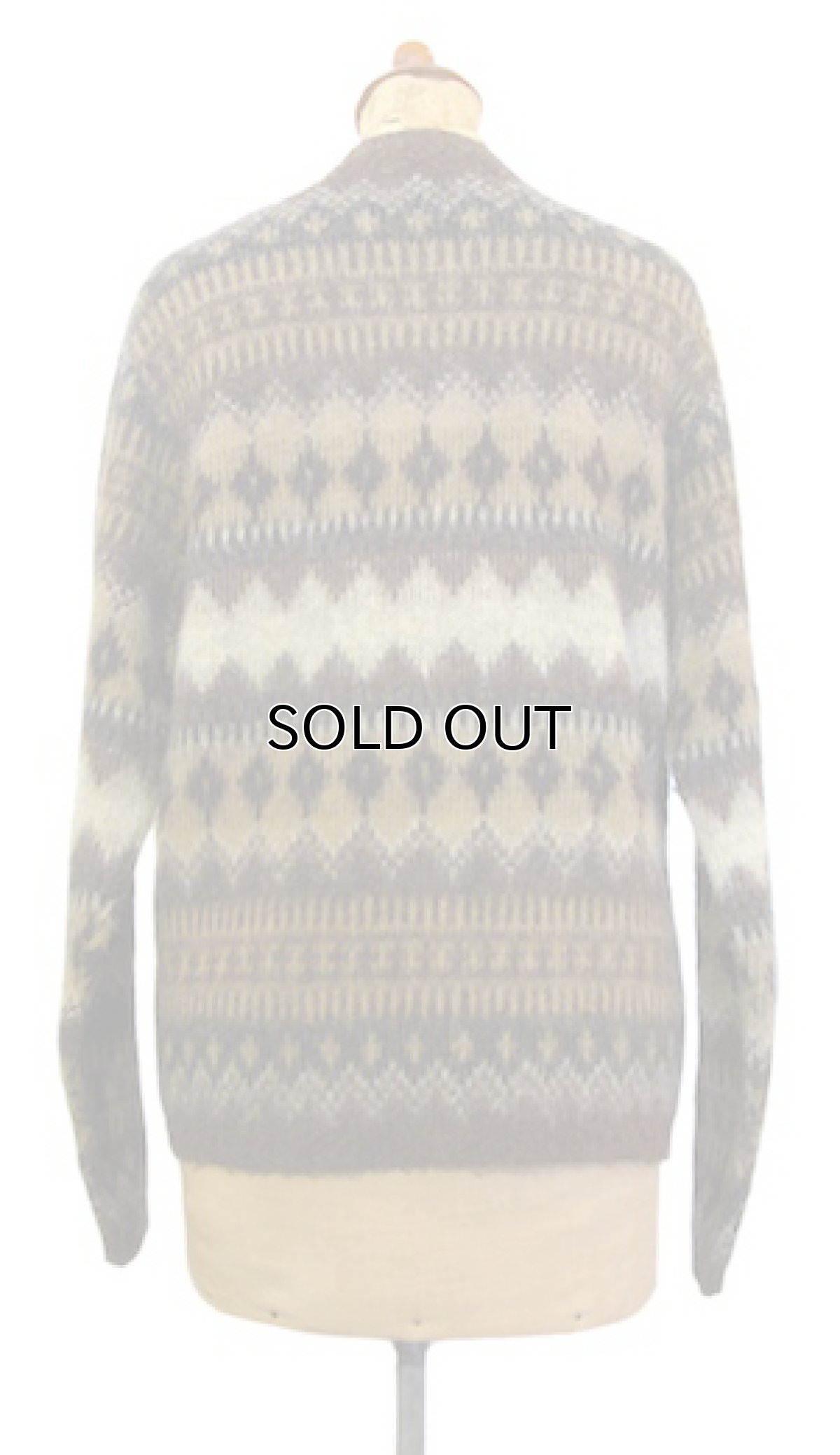 画像2: 1960's "McGREGOR" Orlon Acrylic Design Cardigan BROWN size S - M (表記 36) (2)