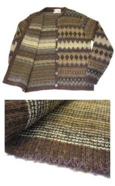 画像5: 1960's "McGREGOR" Orlon Acrylic Design Cardigan　BROWN　size S - M (表記 36) (5)