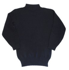 画像2: 1950's~ U.S.NAVY Mock Neck Wool Sweater　NAVY　size S (表記 36) (2)