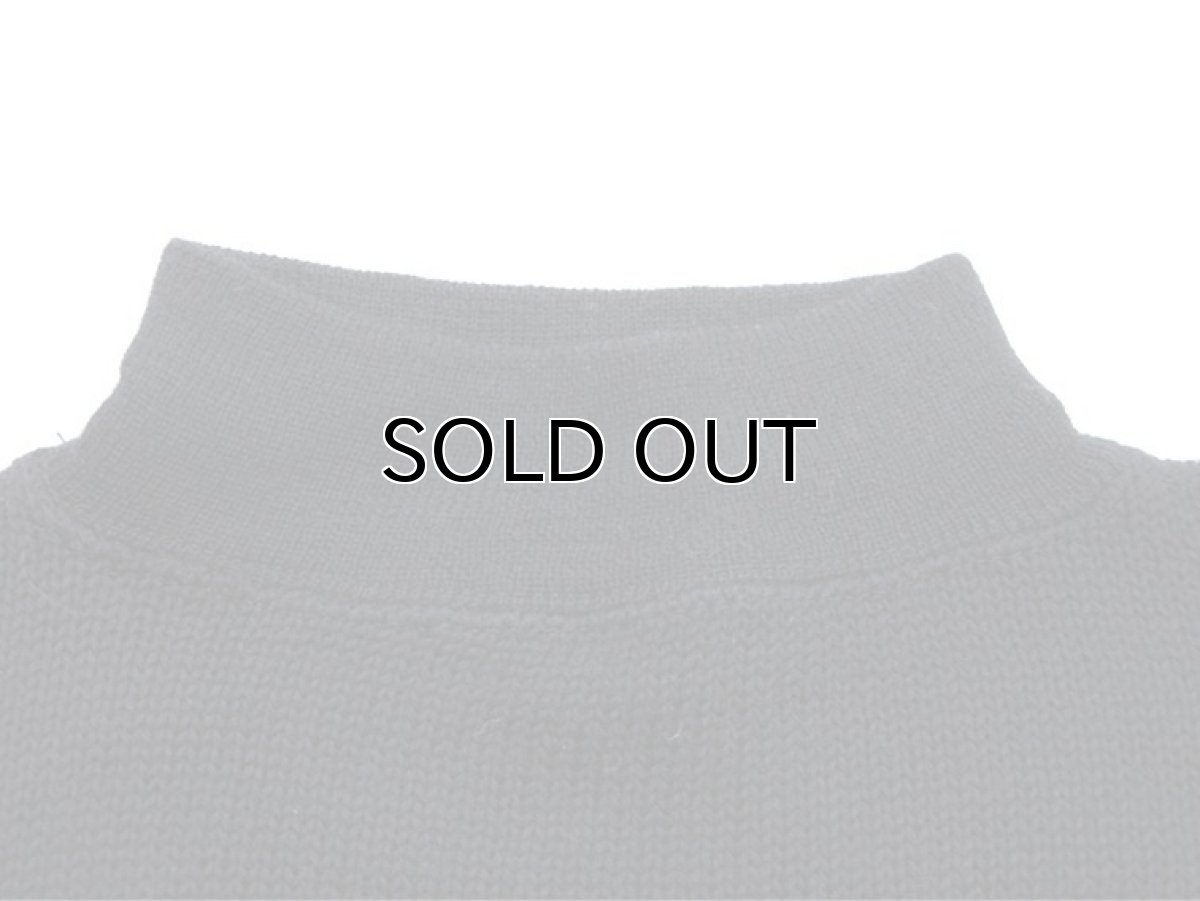 画像5: 1950's~ U.S.NAVY Mock Neck Wool Sweater NAVY size S (表記 36) (5)