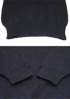 画像4: 1950's~ U.S.NAVY Mock Neck Wool Sweater　NAVY　size S (表記 36) (4)