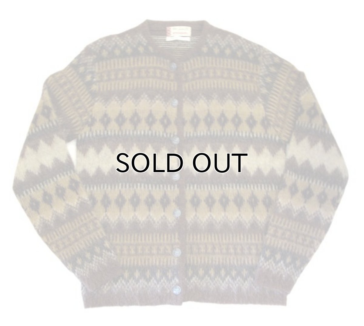 画像3: 1960's "McGREGOR" Orlon Acrylic Design Cardigan BROWN size S - M (表記 36) (3)