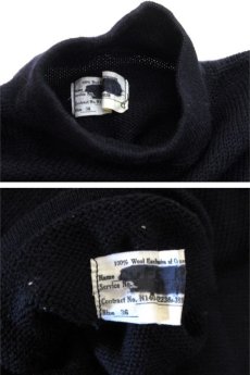 画像3: 1950's~ U.S.NAVY Mock Neck Wool Sweater　NAVY　size S (表記 36) (3)