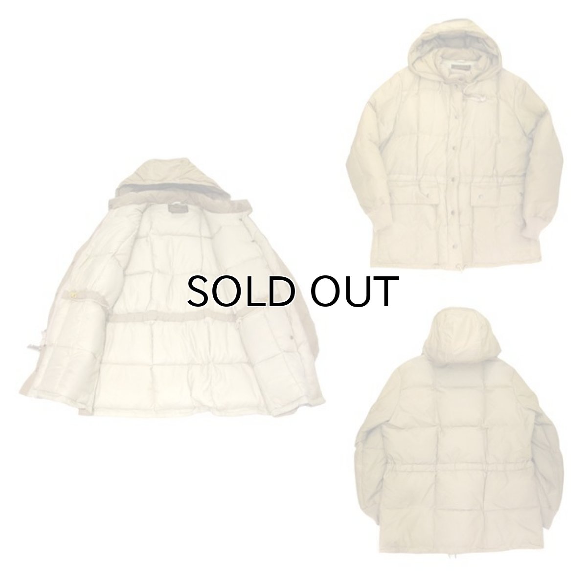 画像3: 1980's "EDDIE BAUER" Square Quilt Hooded Down Jacket　BEIGE　size M - L (表記 不明) (3)