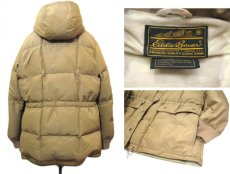 画像2: 1980's "EDDIE BAUER" Square Quilt Hooded Down Jacket　BEIGE　size M - L (表記 不明) (2)