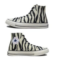 画像2: NEW Converse "Chuck Tailor Premium" Hi-Cut Canvas Sneaker　Zebra　size 10 (28.5 cm) (2)