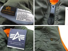 画像4: 1990's "ALPHA INDUSTRIES" FV-2 Flyers Vest Dead Stock　-made in USA-　OLIVE　size X-LARGE (4)