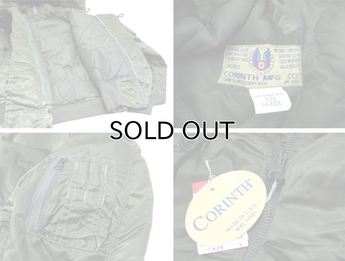 画像5: 1990's "CORINTH MFG CO." N-2B Flight Jacket Dead Stock　-made in USA-　OLIVE　size MEDIUM (5)