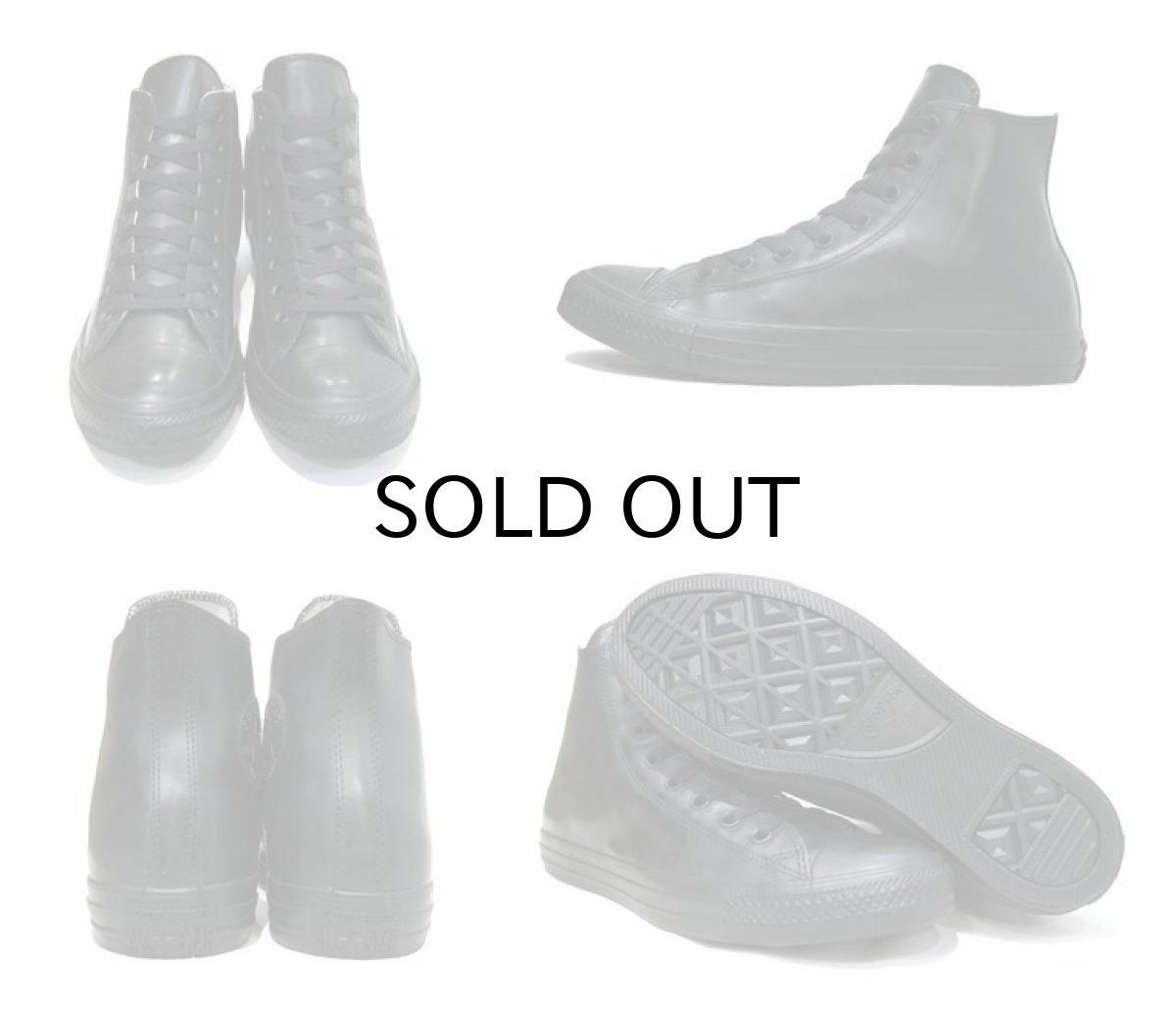 画像2: NEW Converse "ALL STAR" Hi-Cut Rubber Sneaker　BLACK　size 9.5 (2)