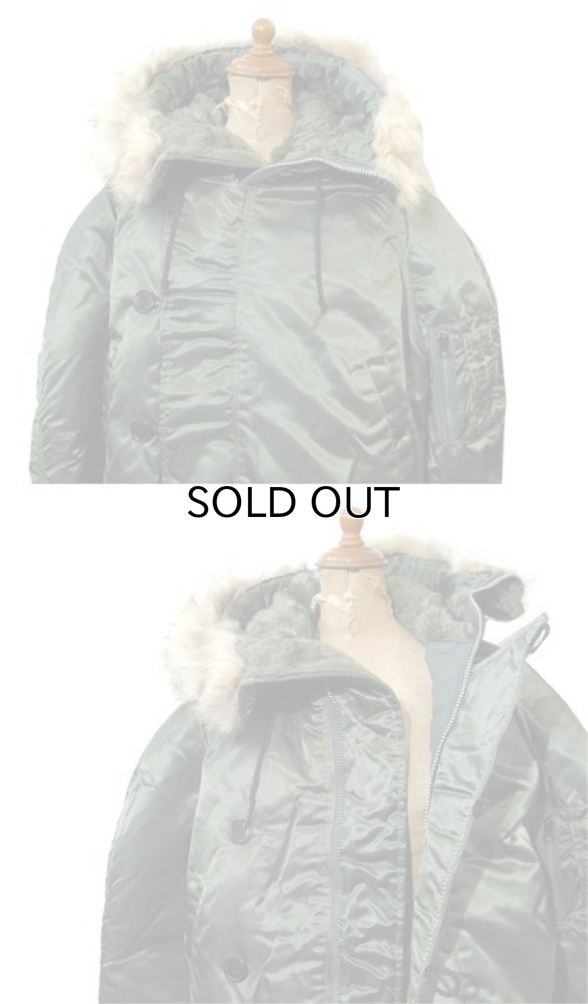 画像3: 1990's "CORINTH MFG CO." N-2B Flight Jacket Dead Stock　-made in USA-　OLIVE　size MEDIUM (3)