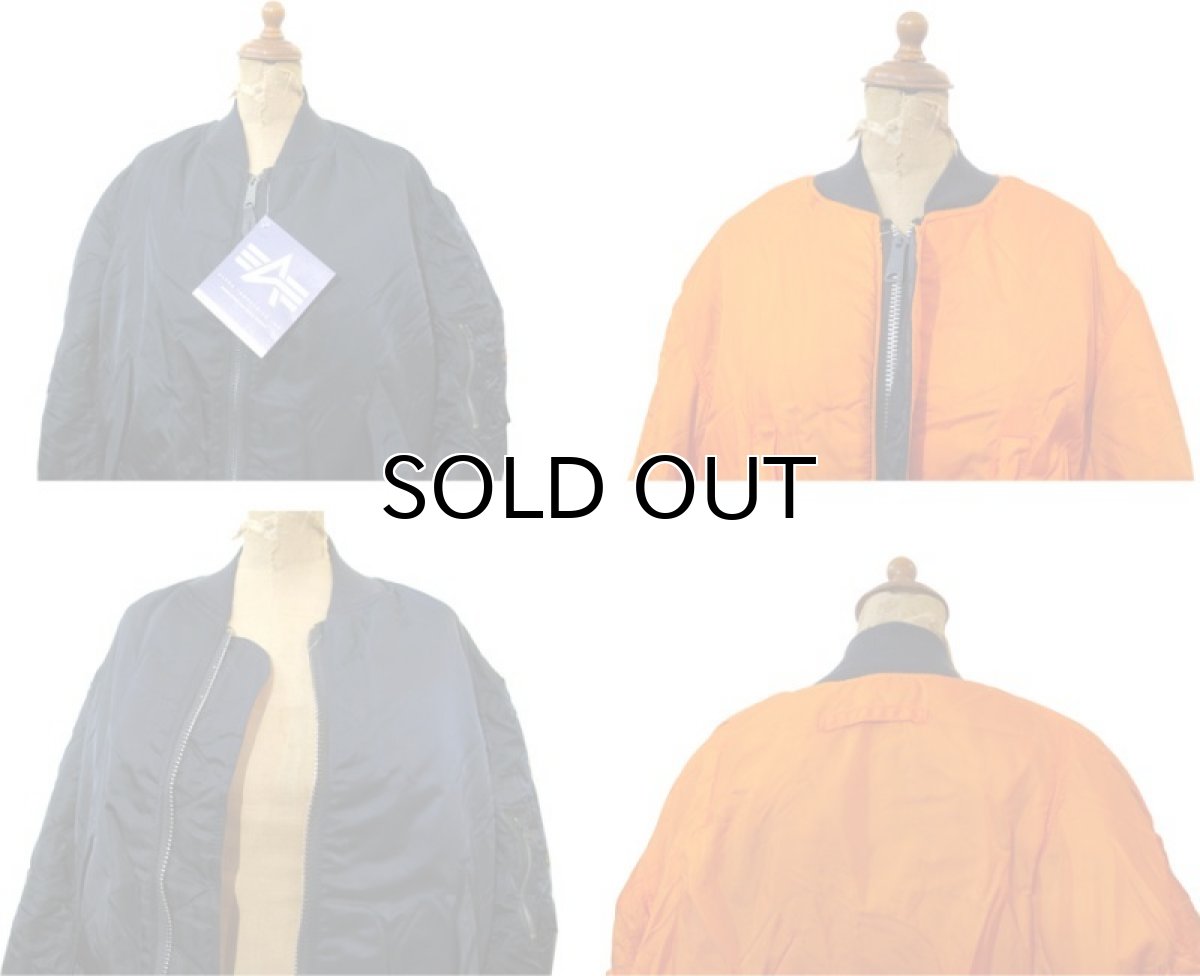 画像3: 1990's "ALPHA INDUSTRIES" MA-1 Flight Jacket Dead Stock　-made in USA-　NAVY　size Large (3)