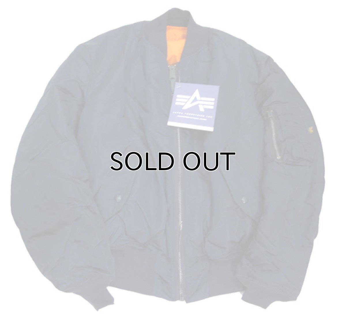 画像4: 1990's "ALPHA INDUSTRIES" MA-1 Flight Jacket Dead Stock　-made in USA-　NAVY　size Large (4)