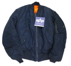 画像4: 1990's "ALPHA INDUSTRIES" MA-1 Flight Jacket Dead Stock　-made in USA-　NAVY　size Large (4)