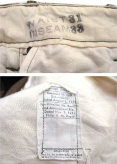 画像4: 1940's U.S.Military 5-Pocket Wool Trousers　Olive Brown　size w 31.5 inch (4)