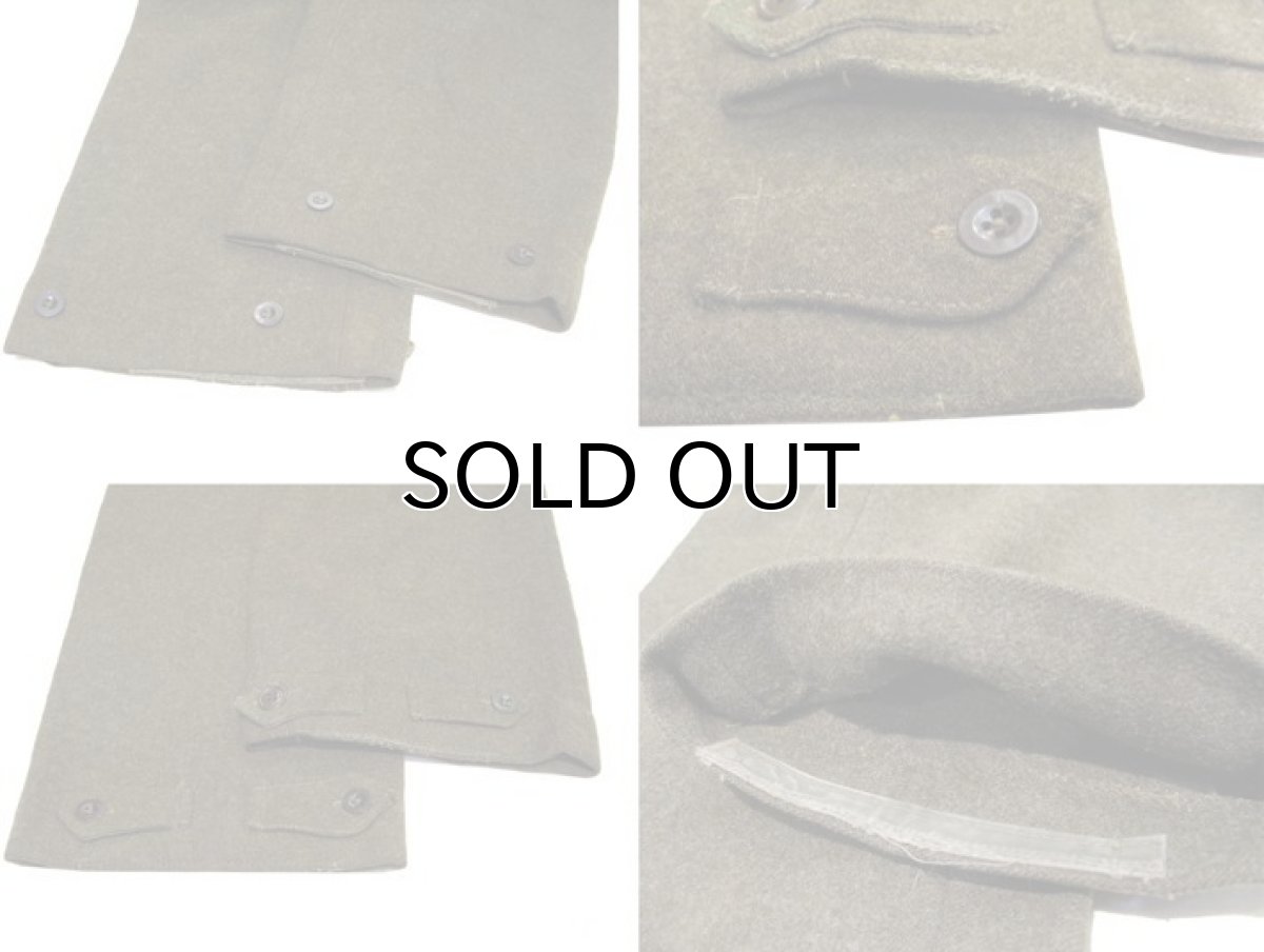 画像5: OLD Europe Military Wool Trousers with Front Pocket Olive Brown size w 30.5 inch (5)