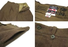 画像3: OLD French Military Wool Trousers　Olive Brown　size w 30 inch (3)