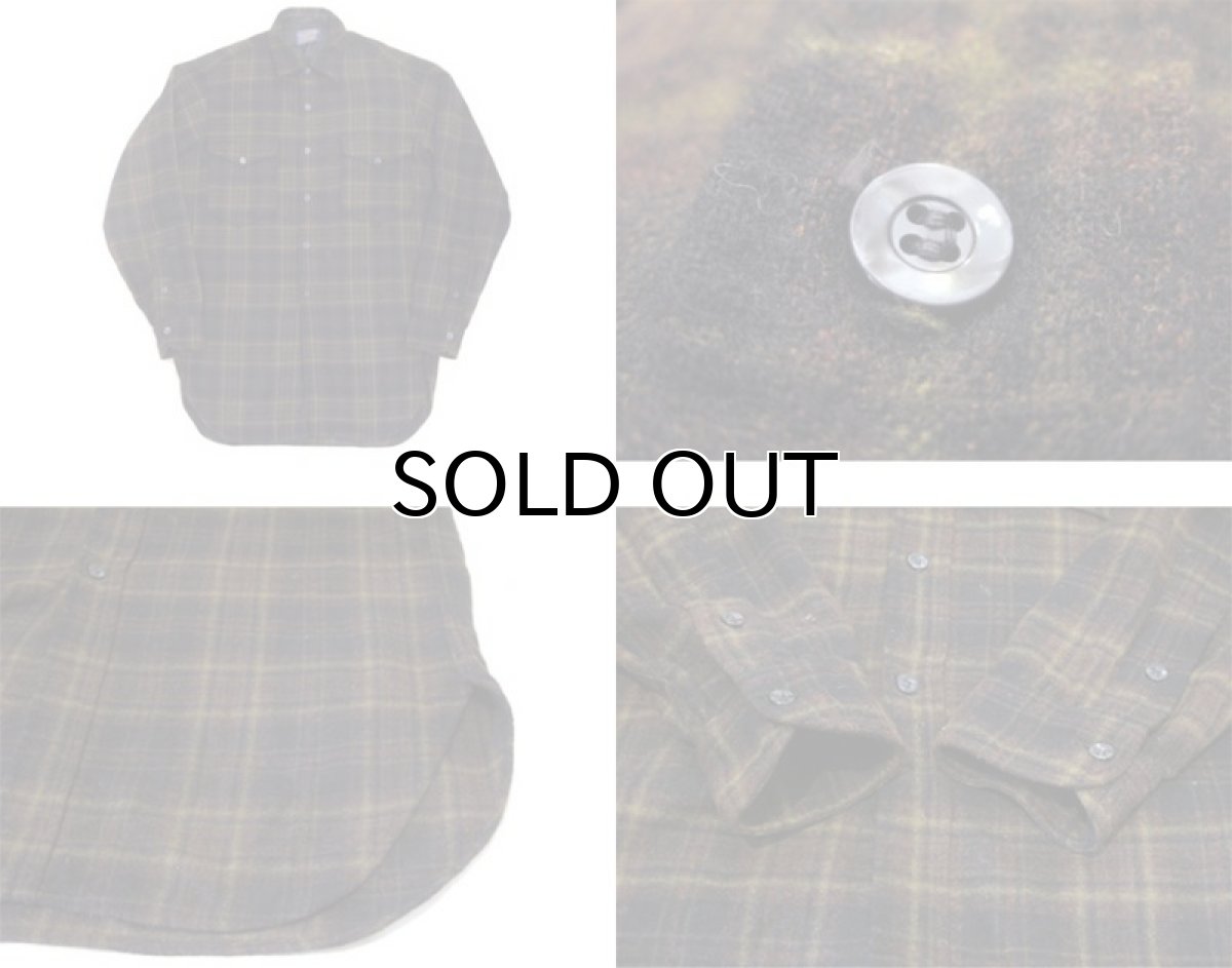画像4: 1960'S PENDLETON L/S Wool Shirts BLACK size S - M (表記 S) (4)