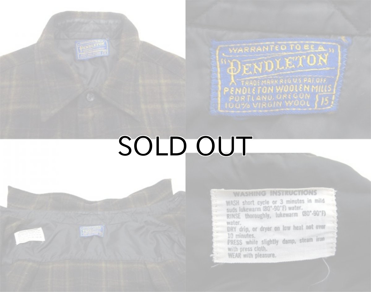 画像3: 1960'S PENDLETON L/S Wool Shirts BLACK size S - M (表記 S) (3)