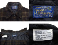 画像3: 1960'S PENDLETON L/S Wool Shirts　BLACK　size S - M (表記 S) (3)