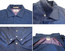 画像5: 1960's "DONEGAL" L/S Wool Box Shirts　BLUE　size L (表記 M) (5)